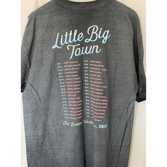 Little Big Town Gray T-Shirt Unisex XL Breaker World Tour 2017 Music Band - Picture 6 of 6